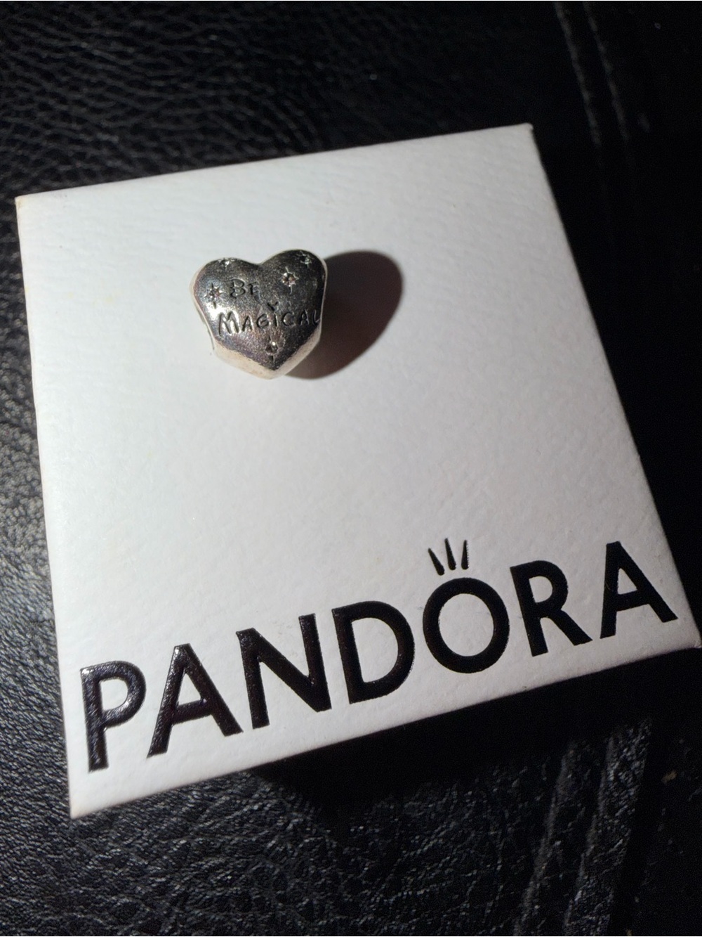 DISNEY MAGIC KINGDOM Pandora Sterling Silver Heart 'Be Magical' Charm